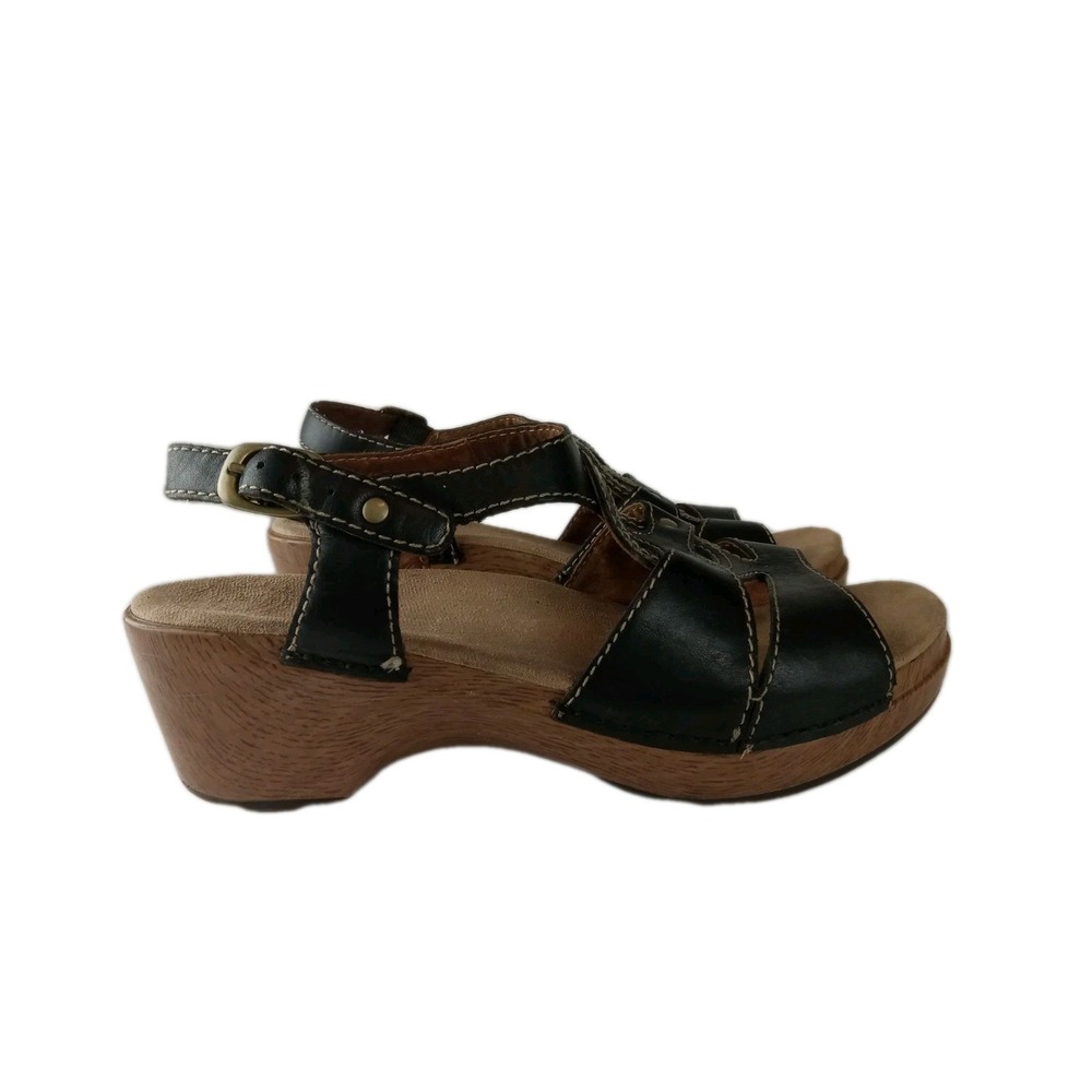 Dansko Sigrid Women's Multicolor Leather Open Toe Buckle Sandals Shoes size 9.5